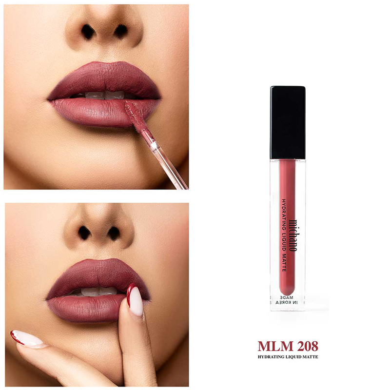 رژ لب مایع و لیپ گلاس میچانو شماره 208 (MICHANO HYDRATING LIPGLOSS)