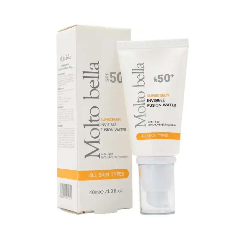 ضدآفتاب بی رنگ مولتوبلاMoltobella Invisible fusion water sunscreen SPF50